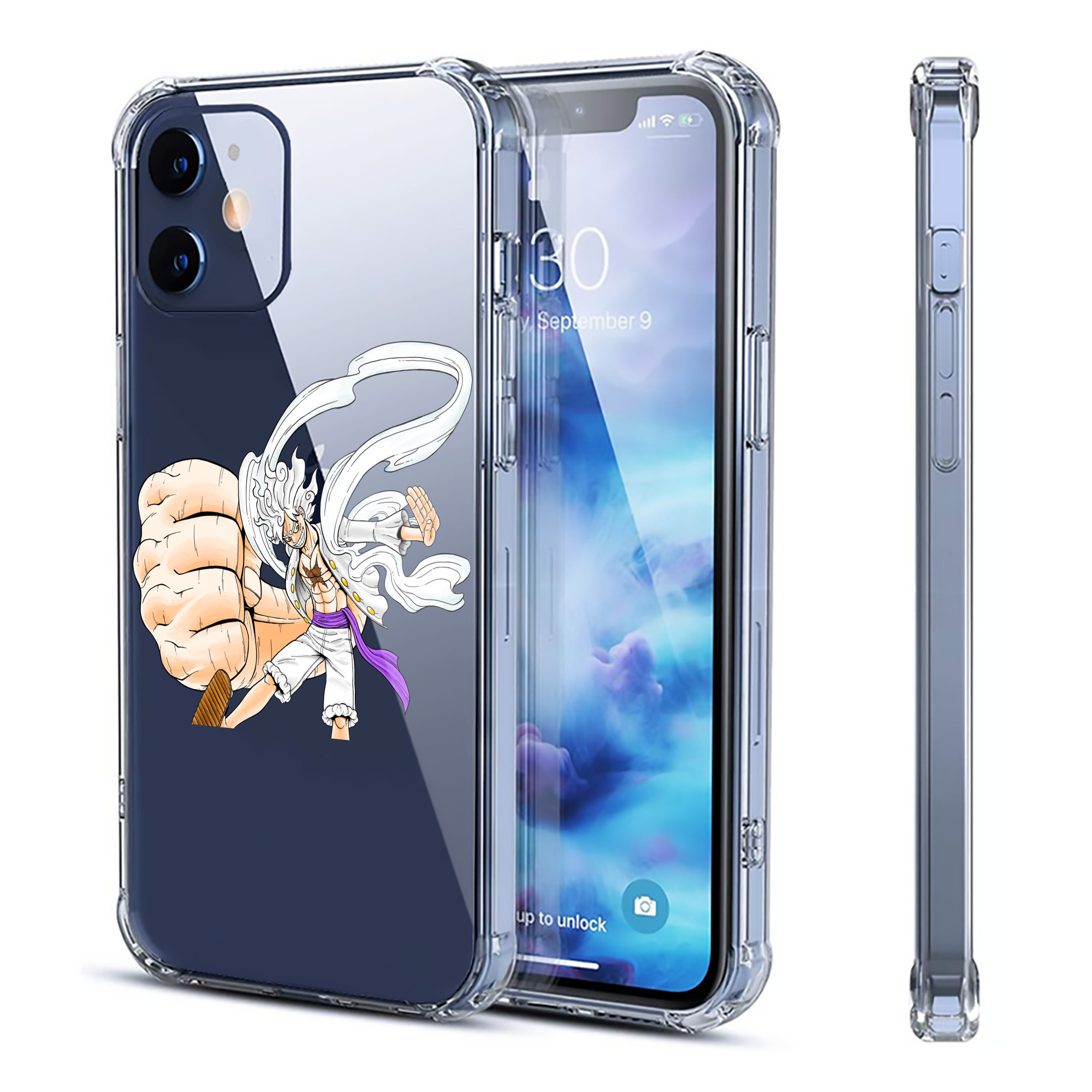 （画像用） ワンピース モンキー・D・ルフィ ONE PIECE Monkey D. Luffy 【iPhone 12シリーズ対応】透明スマホケース（クリアソフトケース）